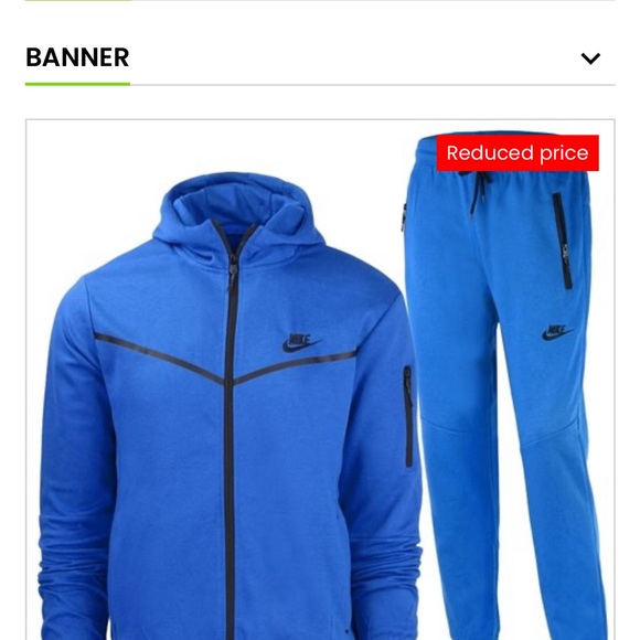 Nike Royal Blue Tracksuit with Black Details
